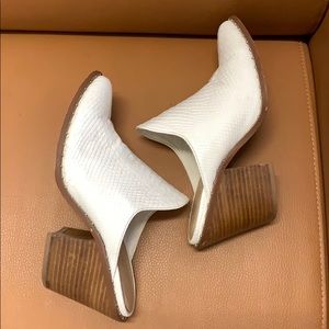 White Chinese Laundry Mules